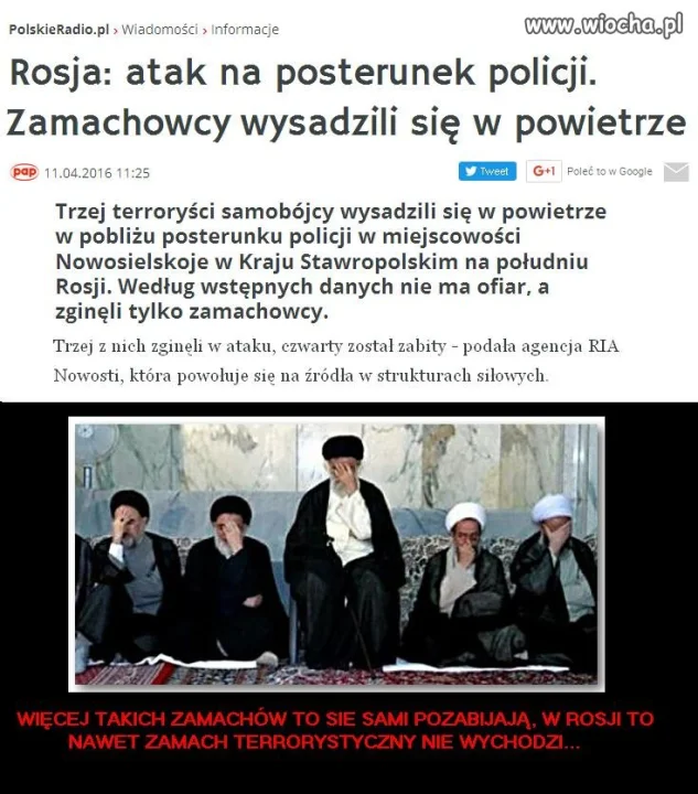 Zamachy coraz bardziej skuteczne. Banda idiotów.