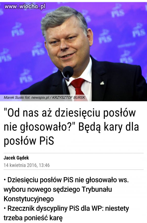 Niezależność Polskiego posła wg PiS  