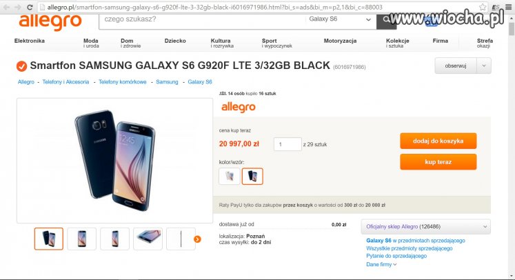 Najdroższy galaxy S6