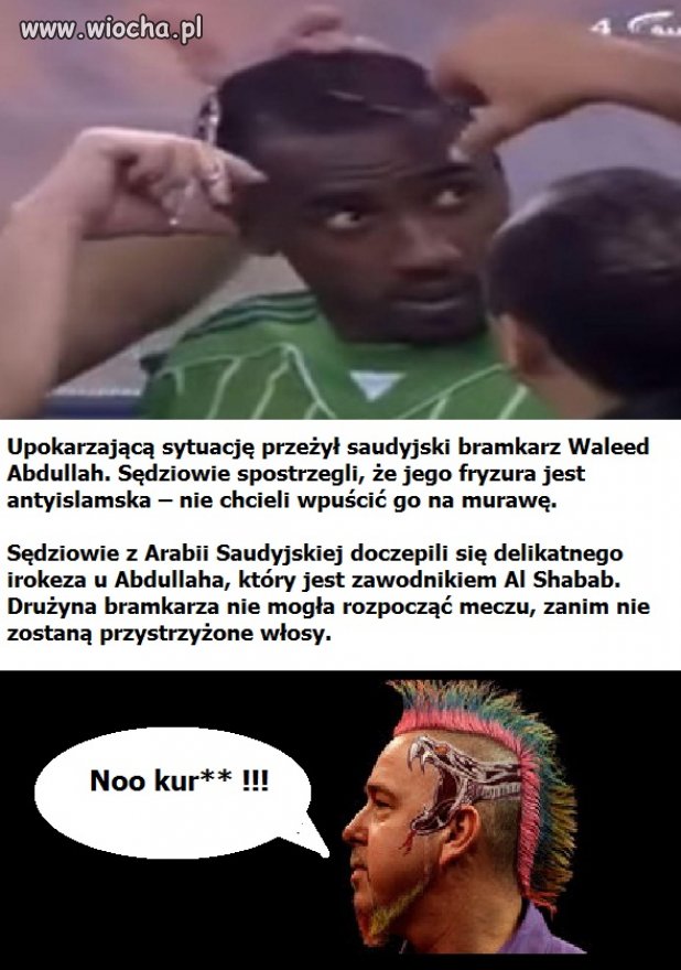 Co za szalona fryzura, "poniosło" Waleeda ...