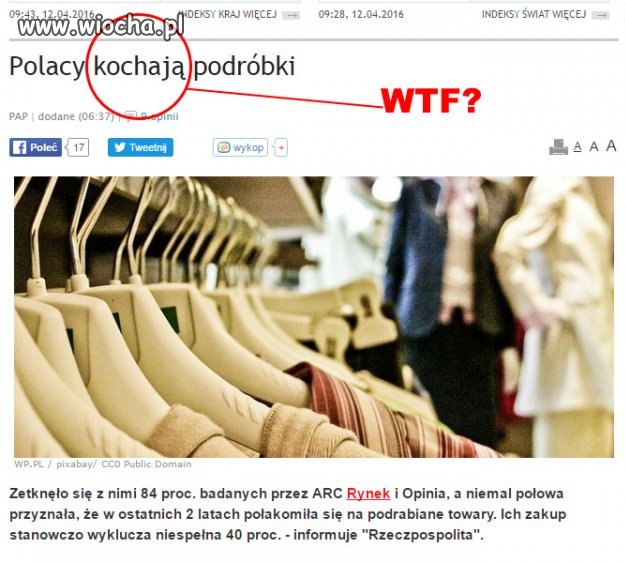 Polacy kochają podróbki - złote myśli wp