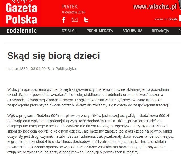 Fachowcy wiedzą skąd się biorą dzieci  