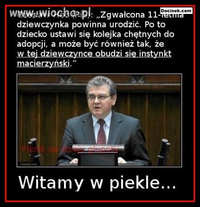 Instynkt macierzyński wg posła PiS