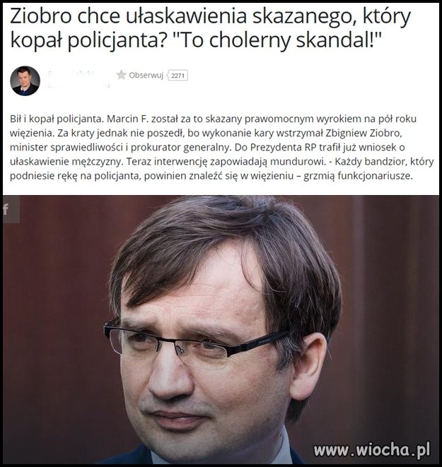 Chore! Swego czasu za zrzucenie czapki fakt 