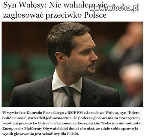Syn Wałęsy: Nie wahałem się