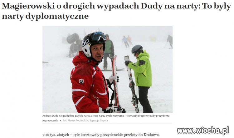Dyplomatyczne narty 