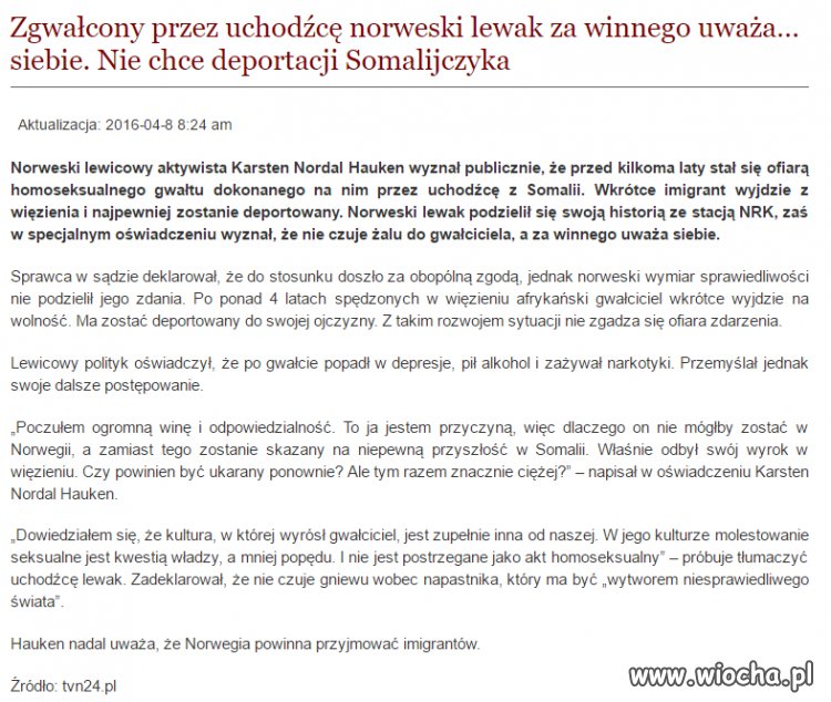 Niesprawiedliwy świat według lewaka.