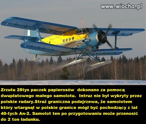 Przemytnicy z Ukrainy zrzucili kontrabandę... 