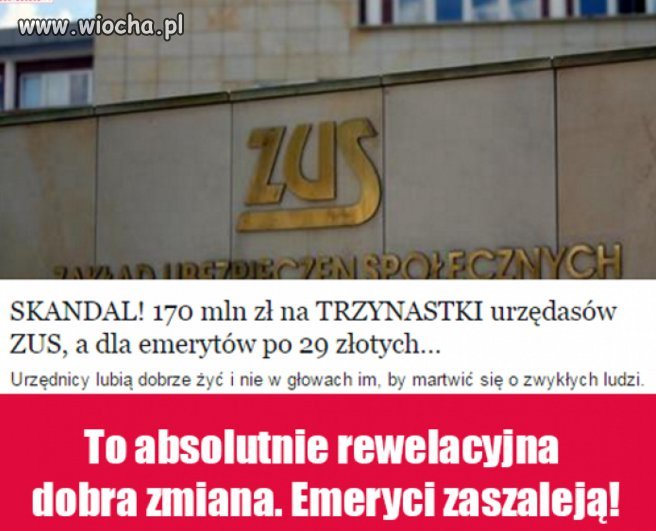 ZUS i jego podarki 