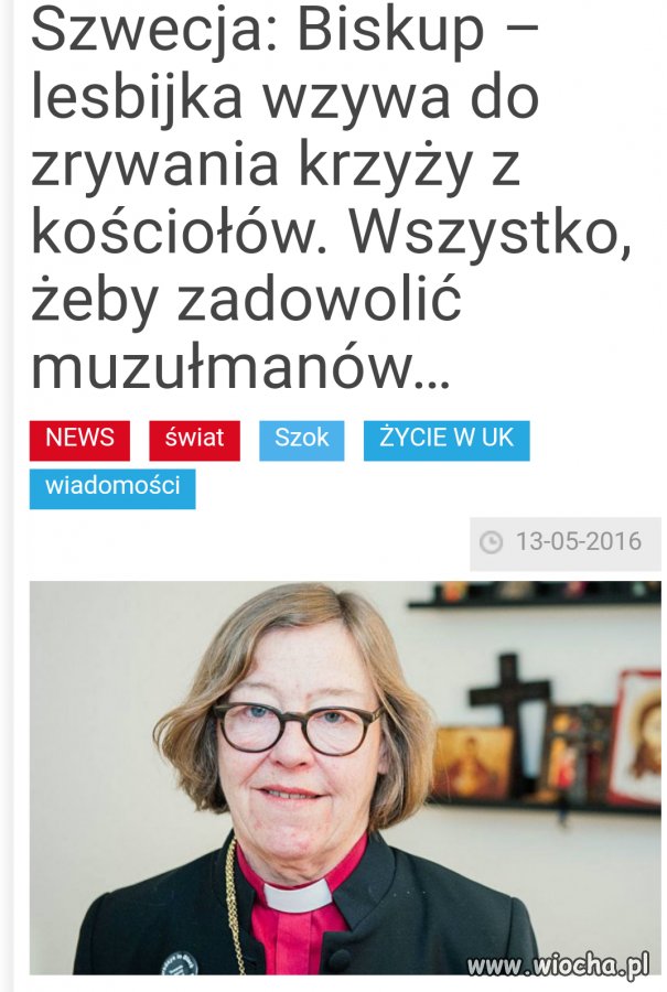 Biskup wzywa do zrywania krzyży z kościołów  