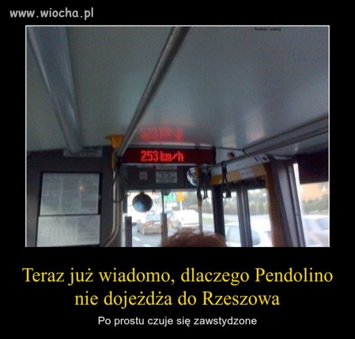 Autobus z Rzeszowa zawstydził Pendolino