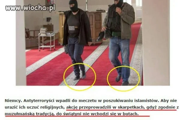 Boso i w burkach.