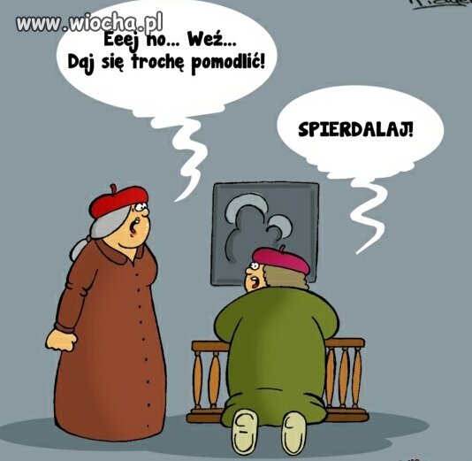 Typowa kościelna baba 