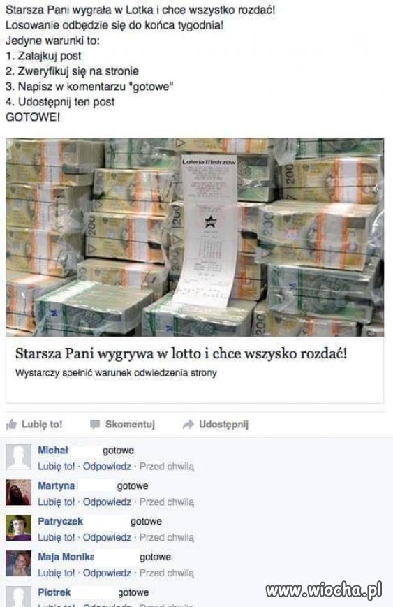 Na FB idiotów nie brakuje... 