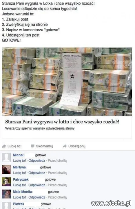 Na FB idiotów nie brakuje... 