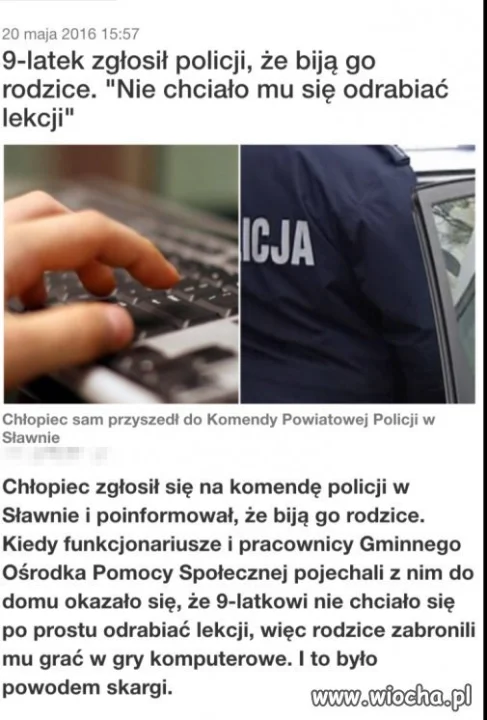 Nie chciało mu sie odrabiać lekcji