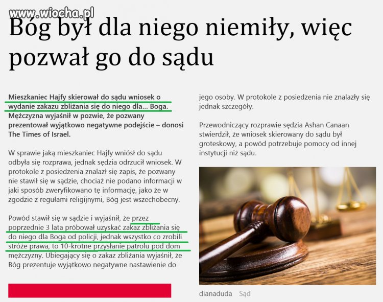 Pozwał do sądu samego Boga