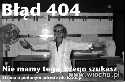 Błąd 404.