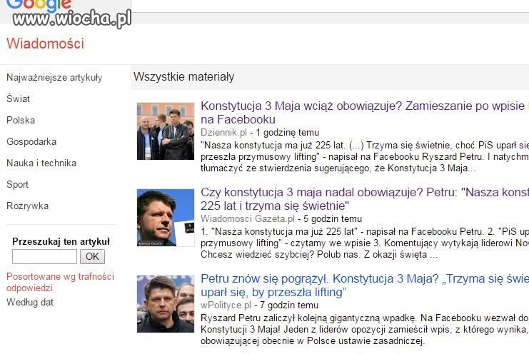 Problem z googlami