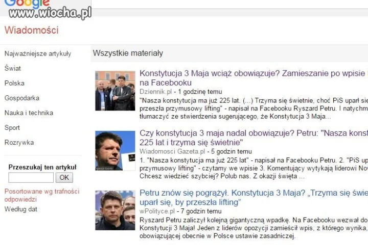 Problem z googlami