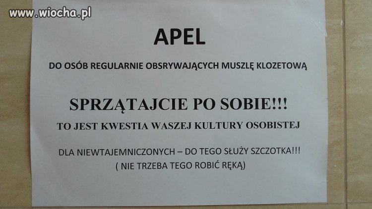 Apel w toalecie