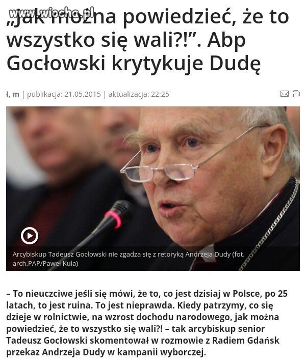 Wreszcie Głos rozsądku ze strony kościoła 