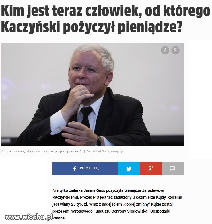 Tak Kaczyński spłaca swe długi... 