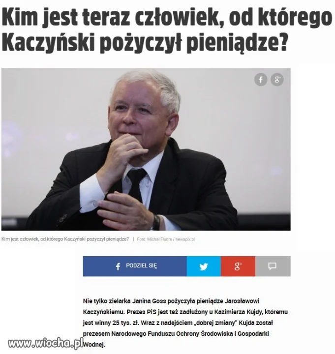 Tak Kaczyński spłaca swe długi... 