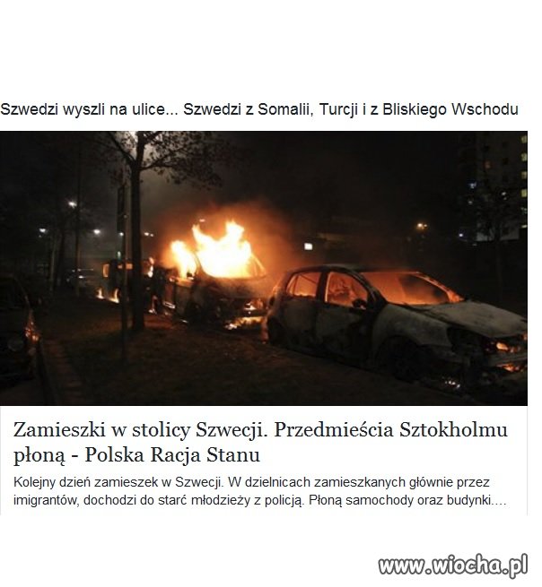 Szwedzi wyszli na ulicę !!