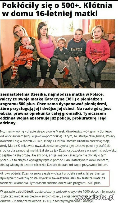 Dżesika i ,,jej''500 + 