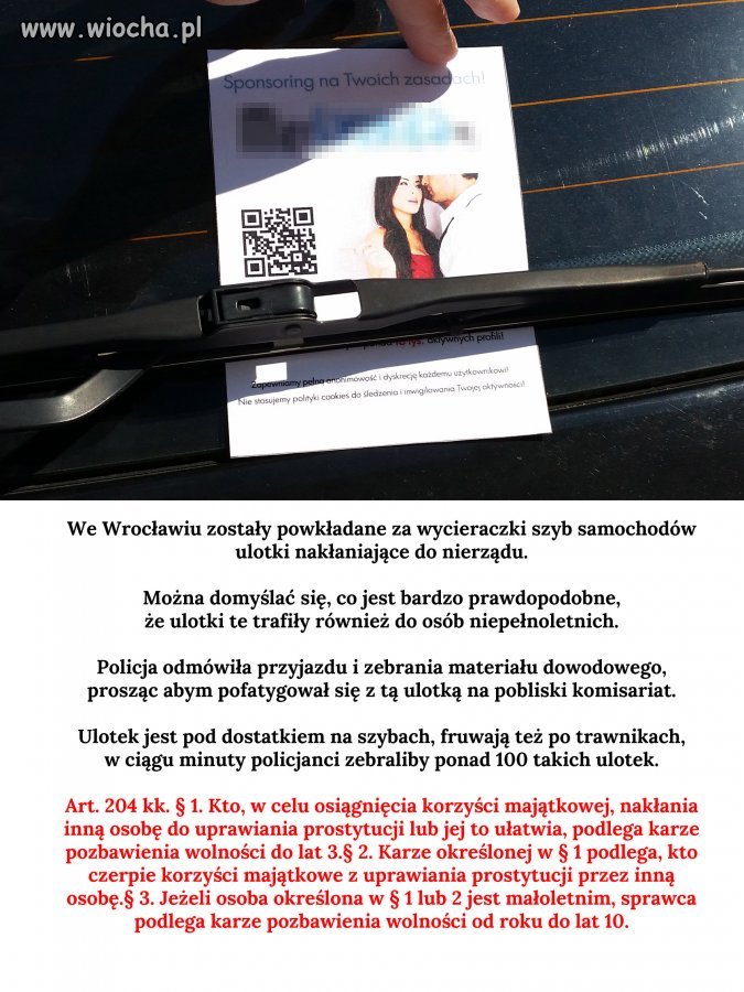Nakłanianie do prostytucji na szybach