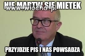 On żartował