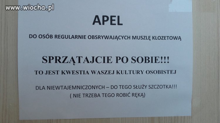 Apel w toalecie