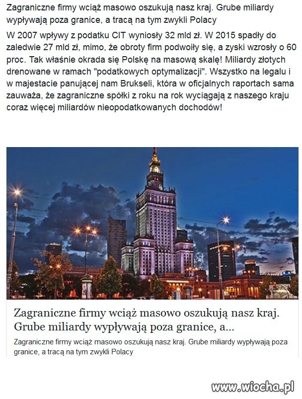 Miliardy wypływają z Polski .
