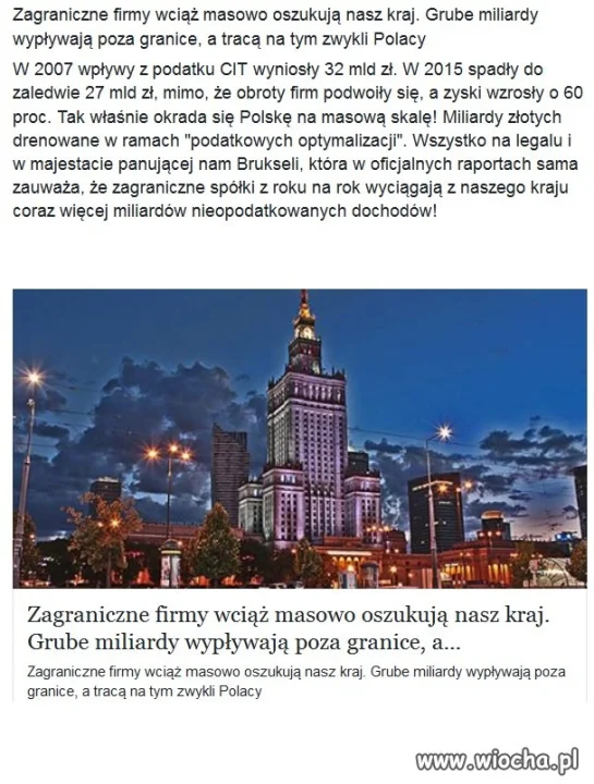 Miliardy wypływają z Polski .