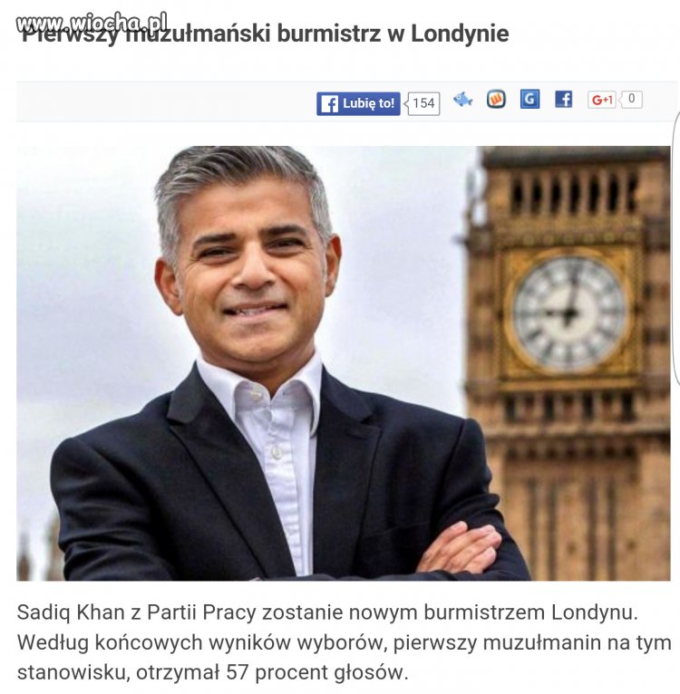 Prawdopodobnie nowy burmistrz Londynu 