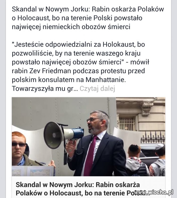 Rabin i reszta Judaszy pluje na Polskę.