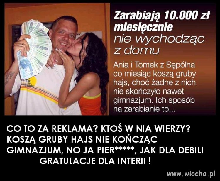 Reklamy na interii, nic tylko współczuć.