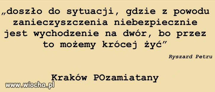 PiS  zanieczyścił Kraków