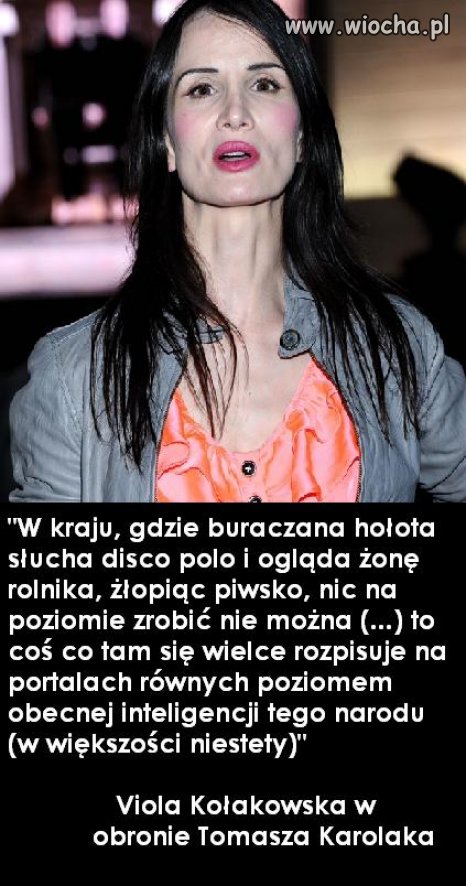 Odezwała się Pani "z klasą" broniąc byłego