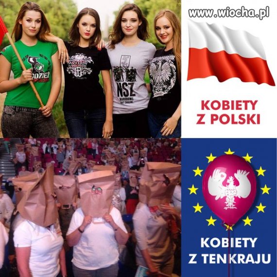 Kobiety prawicy versus piękności lewaków.  