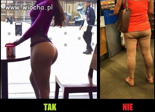 Jak powinna wyglądać pupa w legginsach 