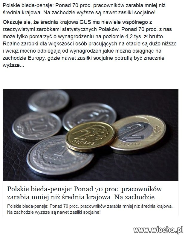 70% Polaków zaraba mniej niż zasiłek za granicą.