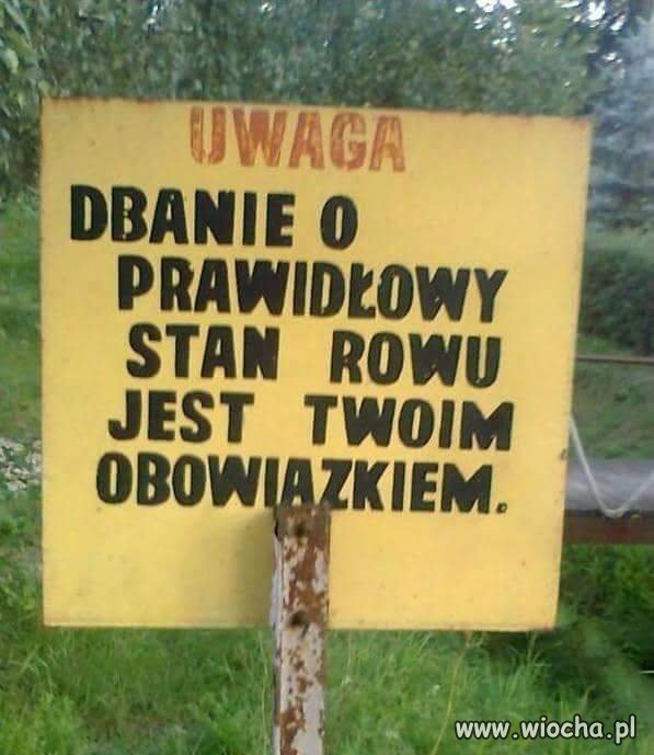Dbaj o rów 
