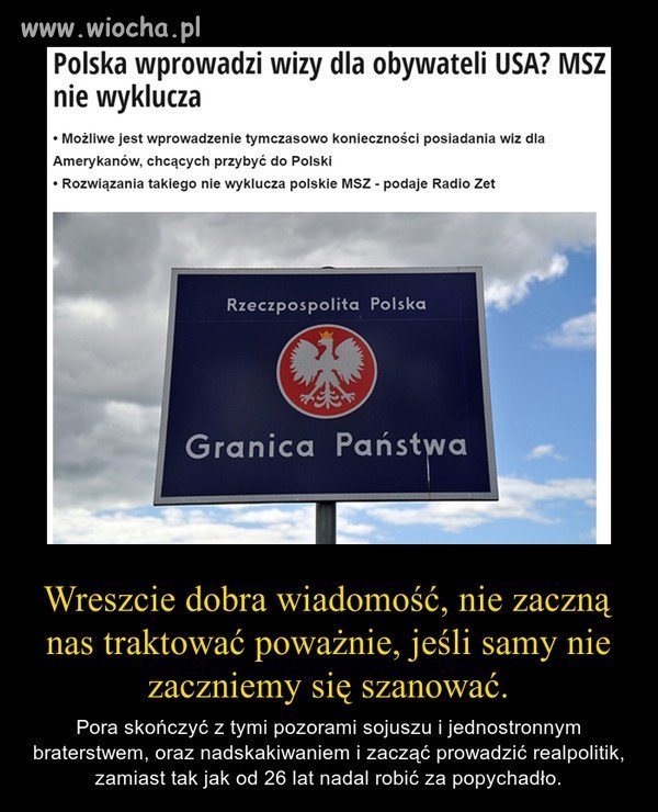 Wizy dla obywateli USA?