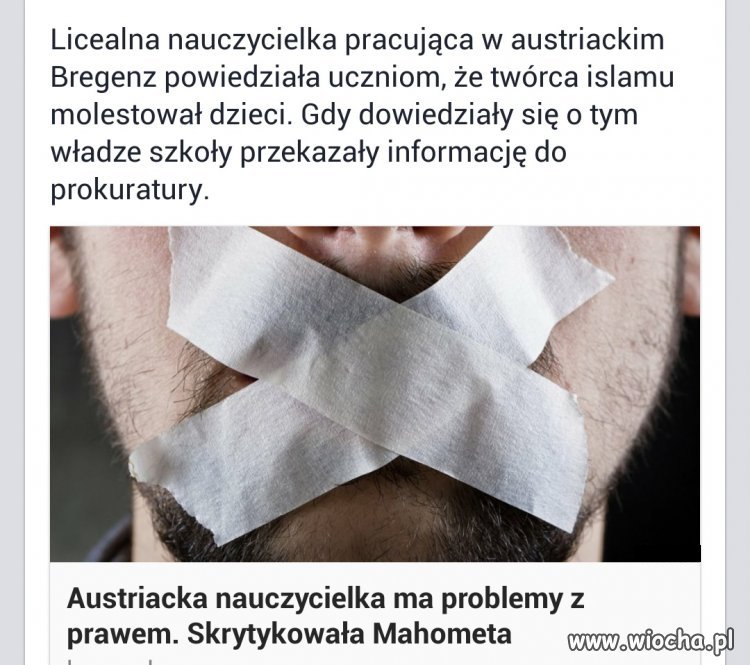 Skrytykowała Mahometa