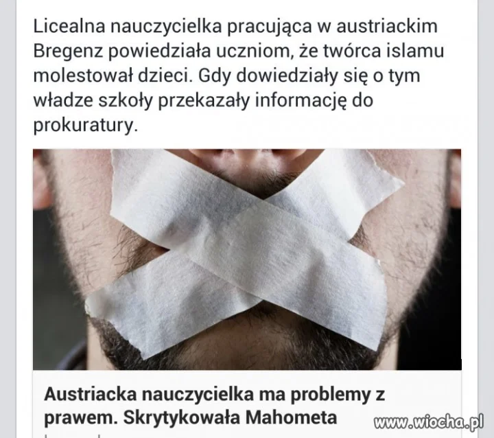 Skrytykowała Mahometa
