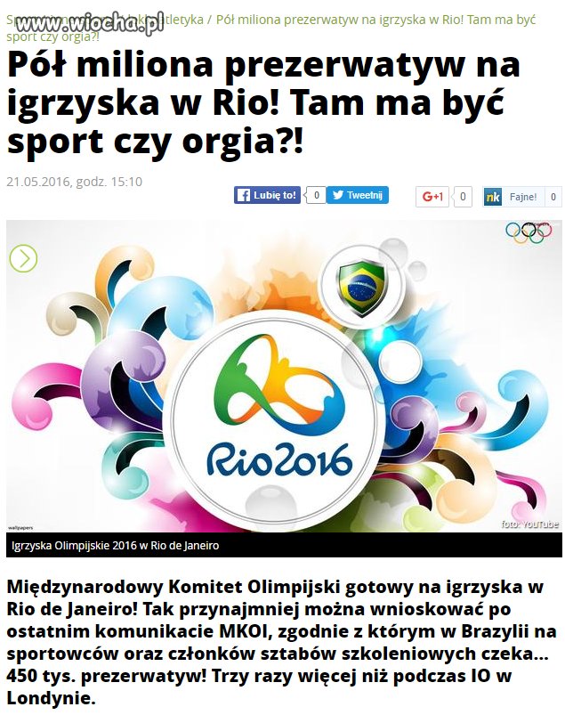 Święto sportu czy orgia?