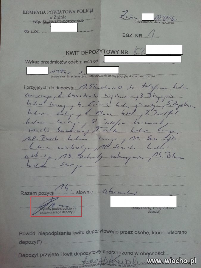 Pozdrowienia dla KPP Żnin