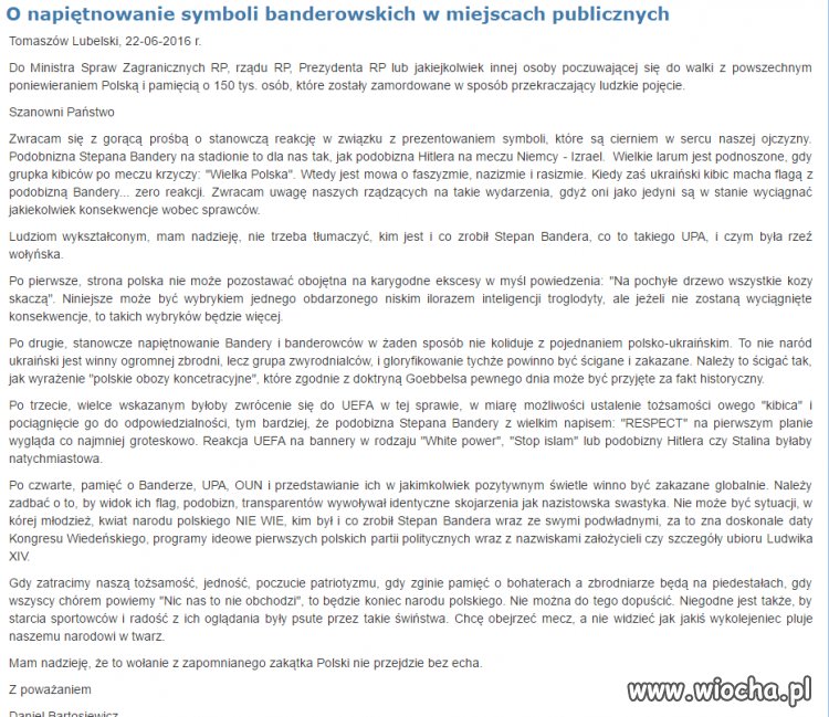 Petycja do ministra.